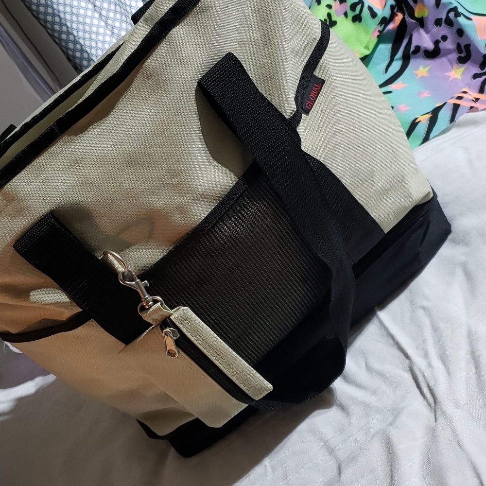 New Global Beginnings Tote Bag With Ex Storage On Bottom 3 Pockets on Outside